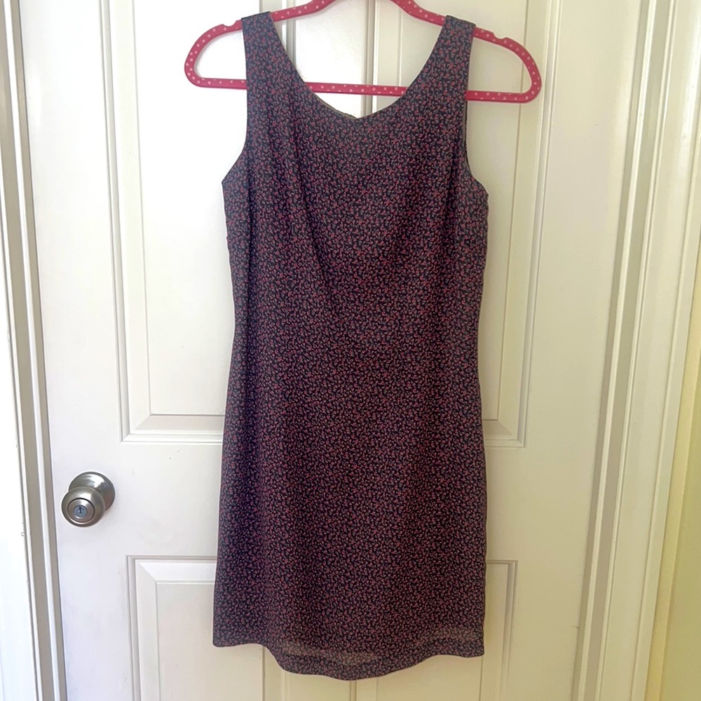Sleeveless sheath dress, lined, zip up back size 6